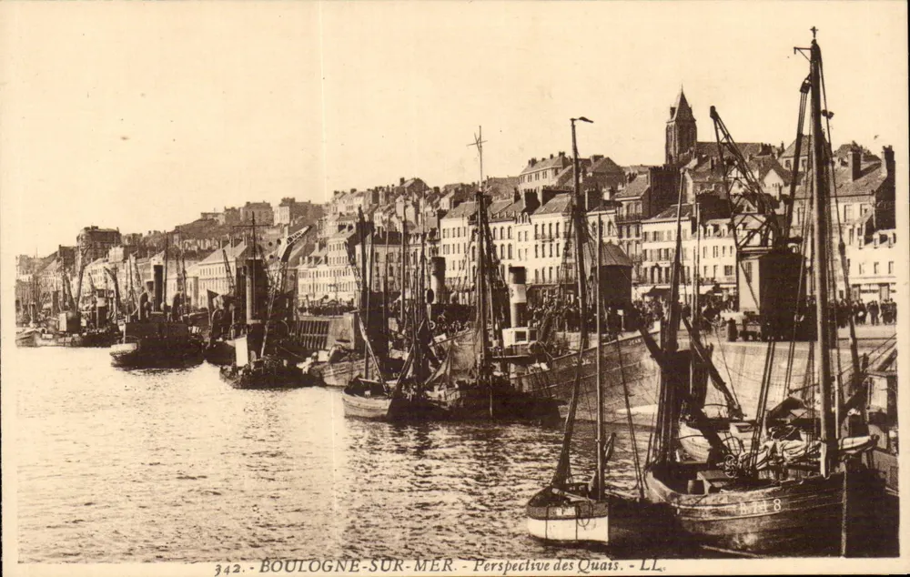 Boulogne-sur-Mer — Perspectiva dos Quais — LL — n° 342 - Frente