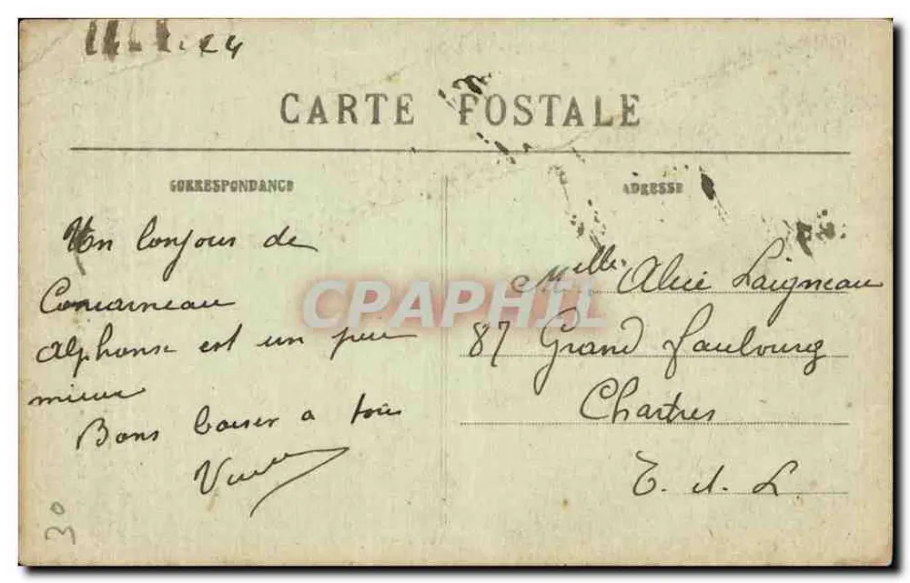 Concarneau — Handwerker — Studie zu den Kopfbedeckungen der Bretagne — Sammlung Vulliard, Quimper - Rückseite
