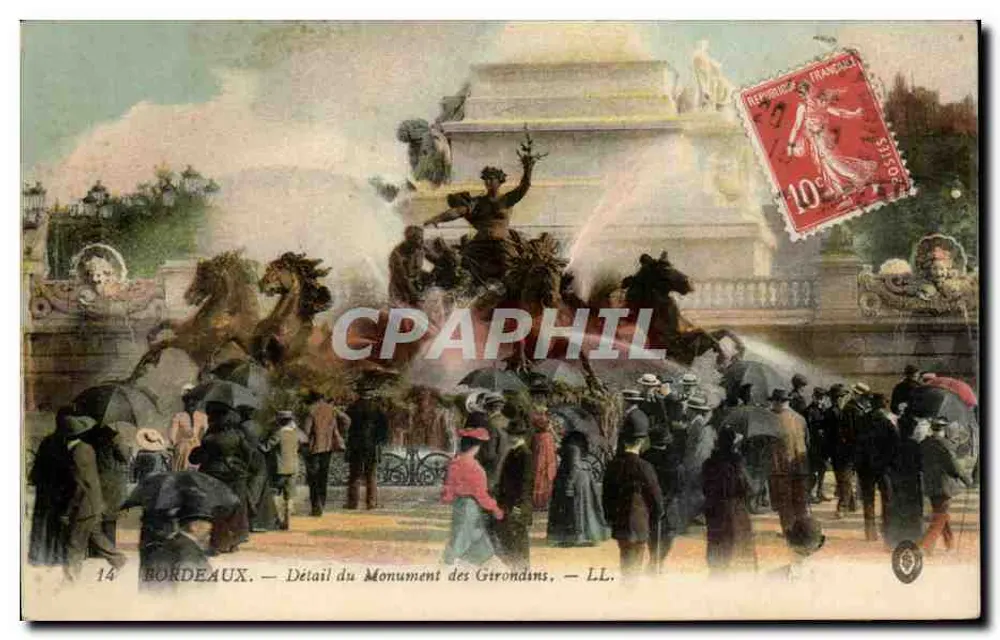 Bordeaux — Detail des Denkmals der Girondins — LL. - Vorderseite
