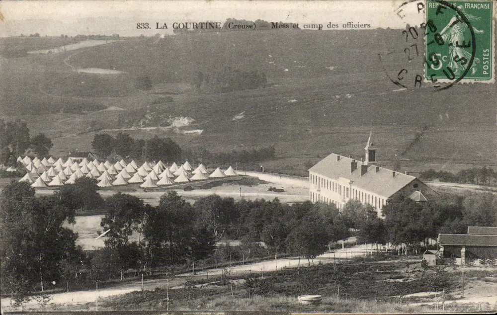 La Courtine (Creuse) — Militärbüro und Offizierslager — unbekannter Verleger, Nr. 833 - Vorderseite