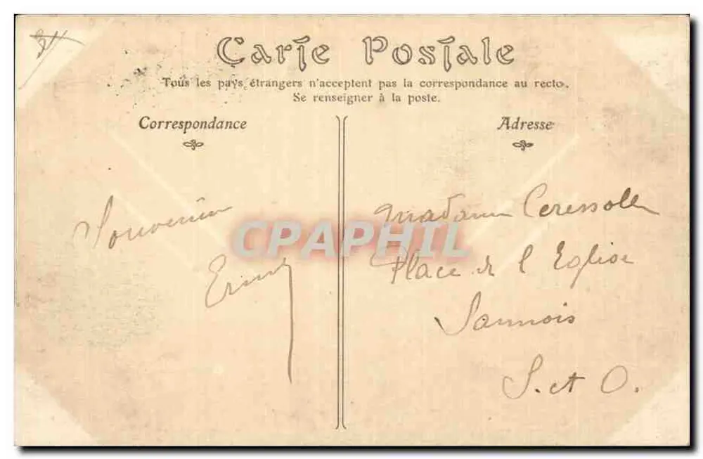 Chartres — Aussicht auf die Eure von der Courtille — unbekannter Verlag, n°6 - Rückseite
