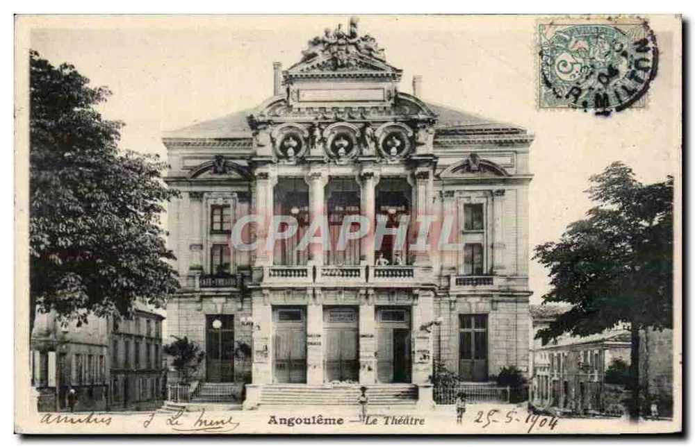 Angoulême — A Vista do Teatro — J. Le Ments - Frente