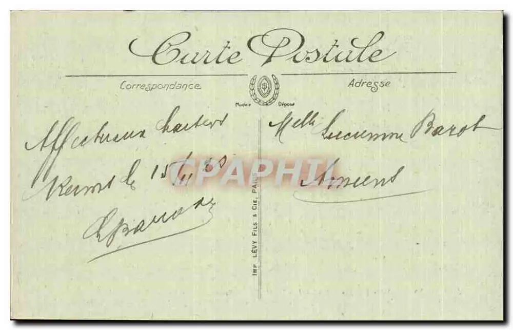 Reims — A Rue de Talleyrand — Ruínas da Grande Guerra — Visé Paris n°558 - Verso