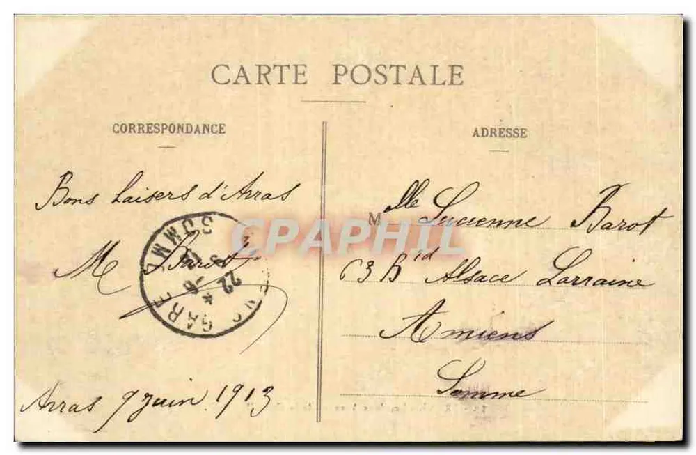 Arras - Les deux Avenues de la Citadelle - B.D. - Rückseite