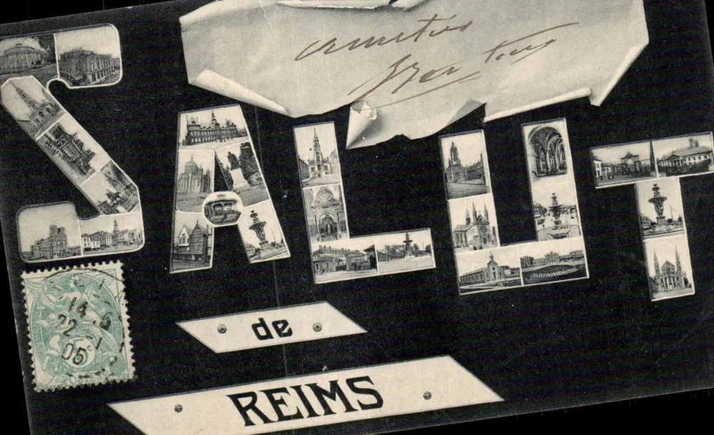 Reims — Saudação de Reims — Editor Timothée Jacot Neuchâtel - Frente