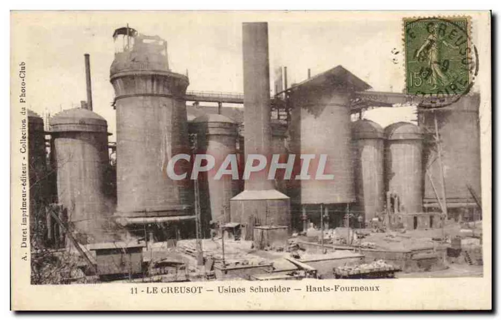 Le Creusot — Usines Schneider — Hauts-Fourneaux - Recto