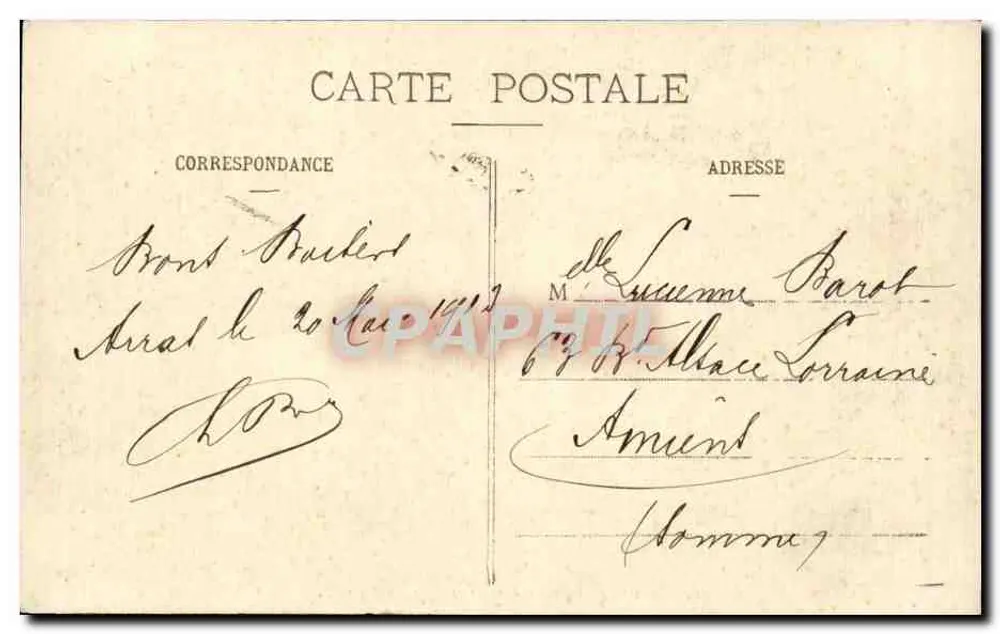 Arras - Im Square des Allées - Der Rundpunkt — B. D., Roubaix, n°64 - Rückseite
