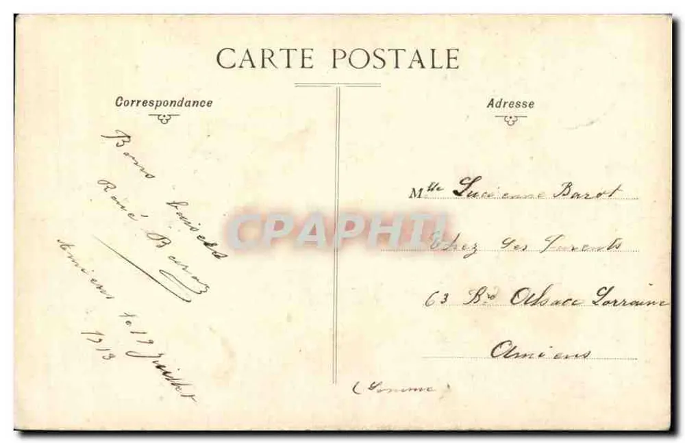 Arras — Militaire vaart op de oever — Uitgever R. D. Hébrion, n° 205 - Achterkant