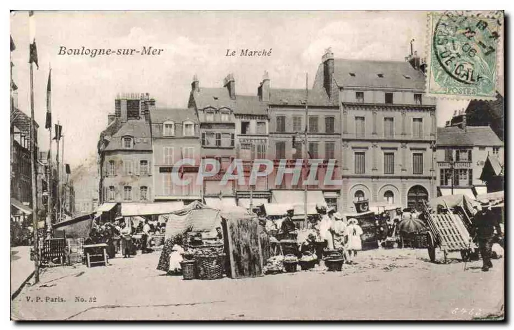 Boulogne-sur-Mer — O Mercado — V.P. Paris, No. 52 - Frente