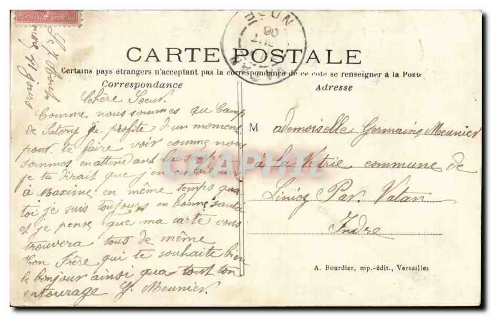Versailles — Suppe am Camp Satory — A. Bourdier, mp.-édit. - Rückseite