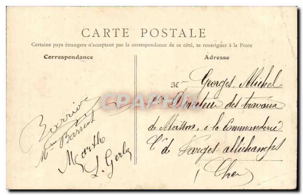 Meulan - Intersection de la Rue Gambetta et Rue des Ecoles — Éditeur J. Klein, Meulan, n° 96 - Rückseite
