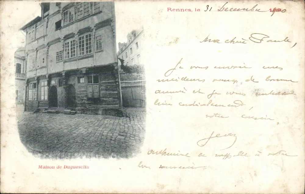 Casa de Duguesclin — Rennes — editor desconhecido, número de série não visível - Frente