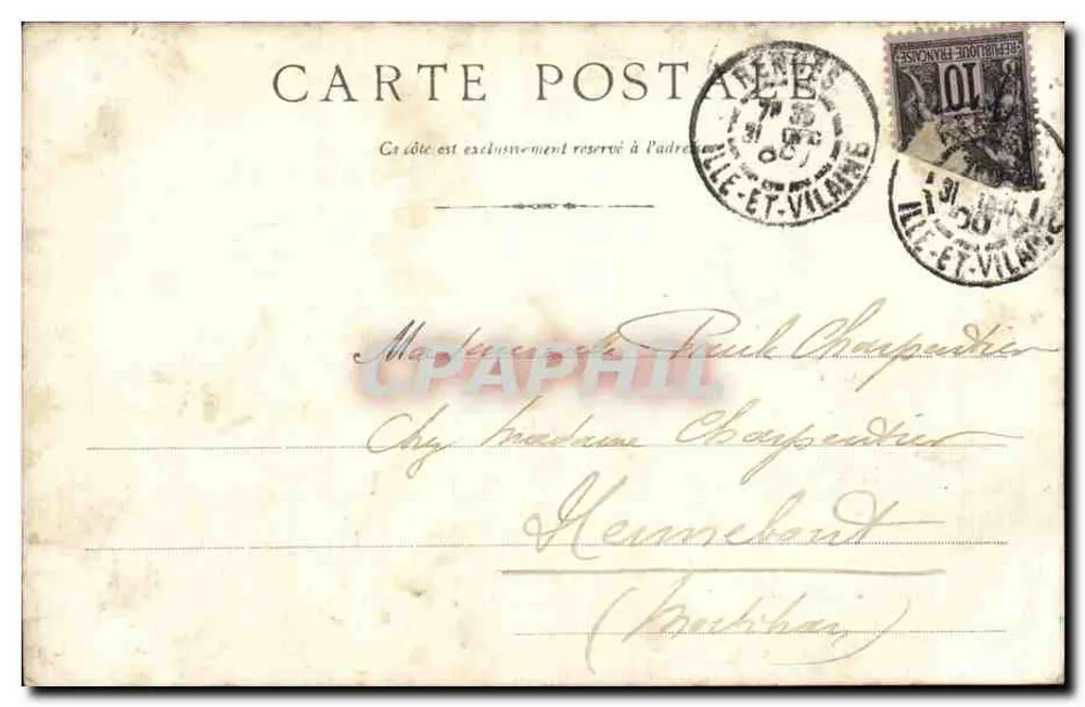 Casa de Duguesclin — Rennes — editor desconhecido, número de série não visível - Verso