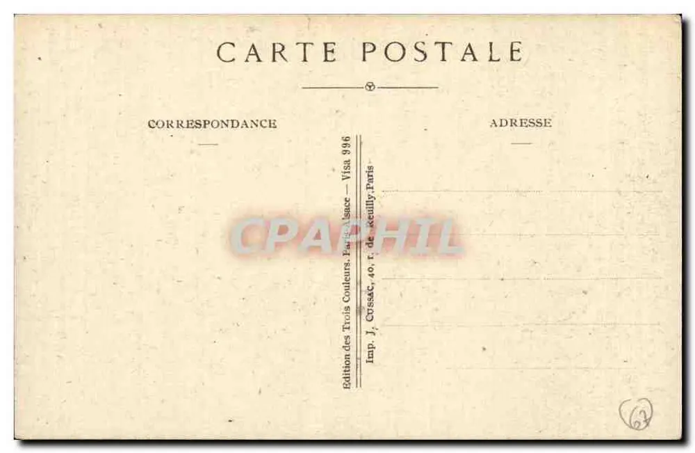 Rückkehr der französischen Truppen in die Elsass — Édition des Trois Couleurs, Paris - Rückseite