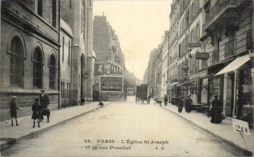 Paris — Kirche Saint Joseph und Straße Pouchet — V.C. n°48 - Vorderseite