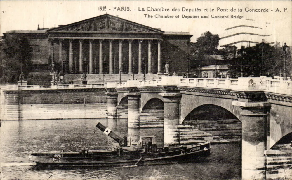 Paris - Die Kammer der Abgeordneten und der Pont de la Concorde - A. P. - Vorderseite