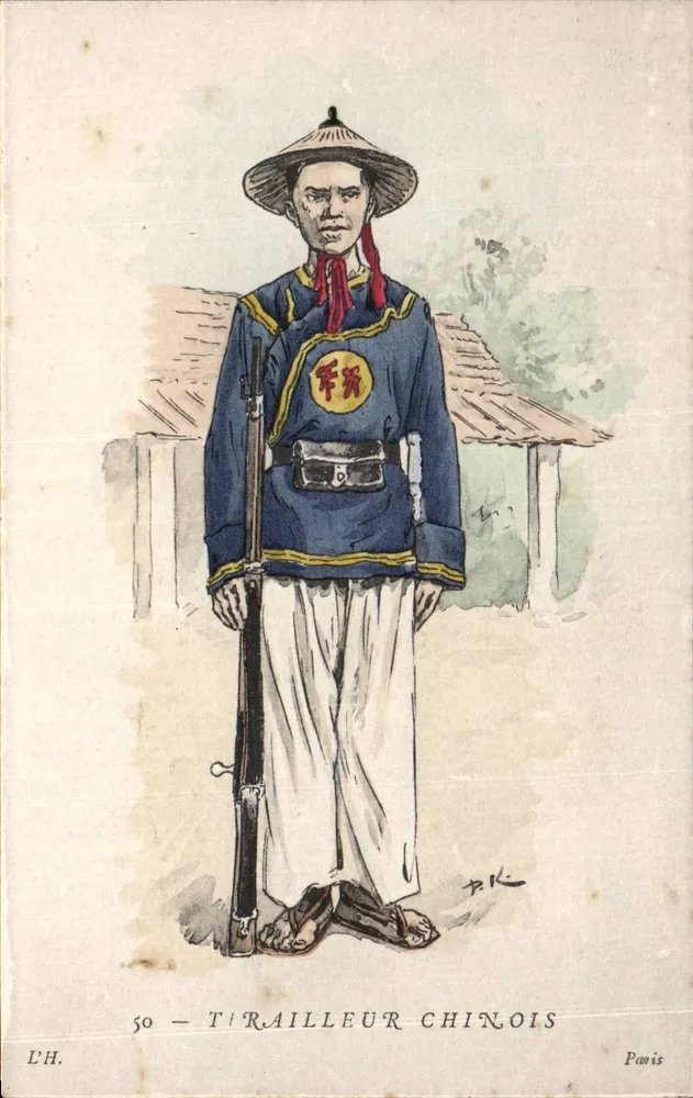 Chinesischer Schütze — militärische Illustration — L'H. Paris, n° 50 - Vorderseite