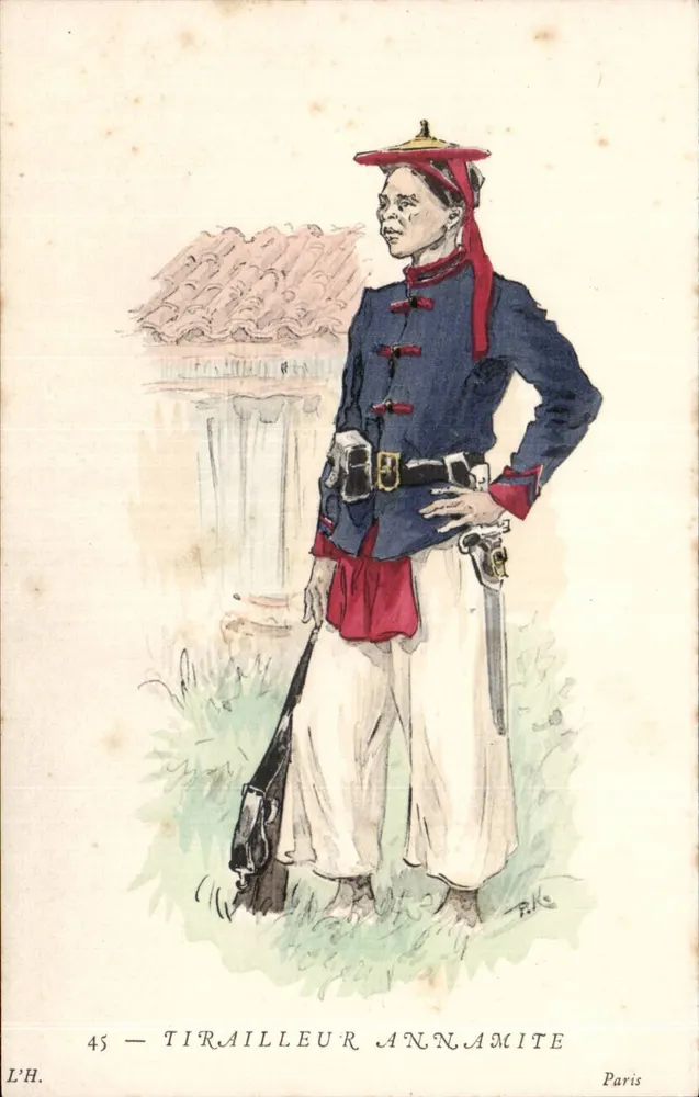Annamiter Infanterist — Serie L'H. Nr. 45 — Paris - Vorderseite