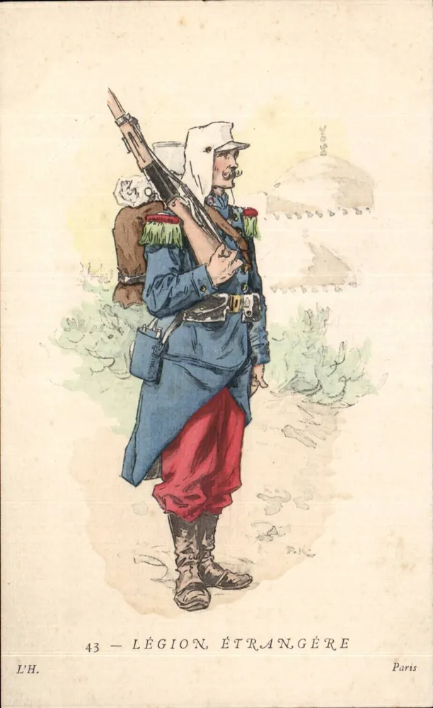 Ausländertruppe — Soldat in Felduniform — L'H. Paris, n°43 - Vorderseite