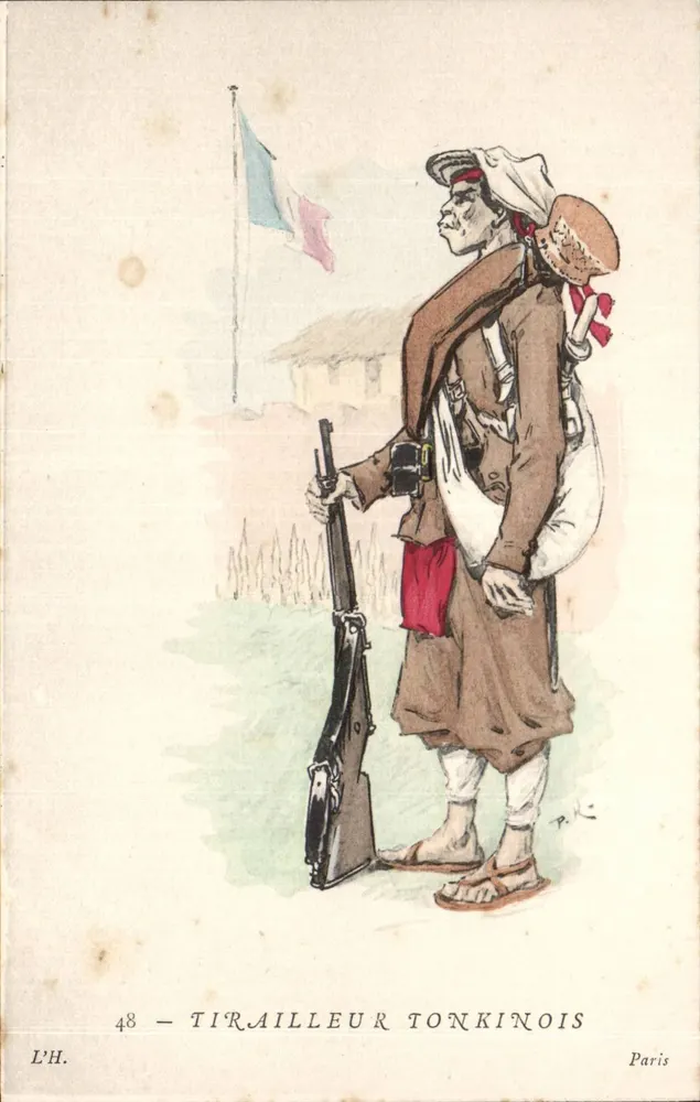 Tonkischer Schütze — französischer Kolonialsoldat — L.H. n°48, Paris - Vorderseite