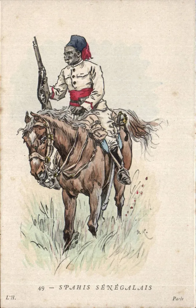 Senegalesische Spahis — Reiter — L'H. Paris, n°49 - Vorderseite