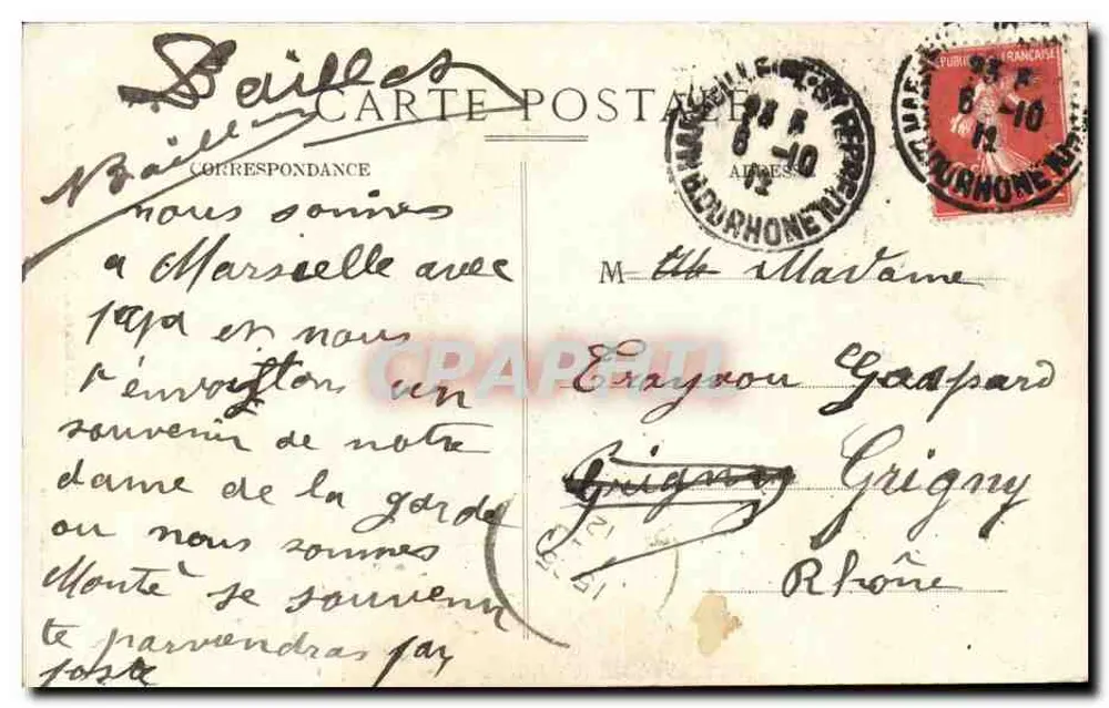 Marseille — Ascensores de N.-D. de la Garde — Edição especial do Santuário - Verso