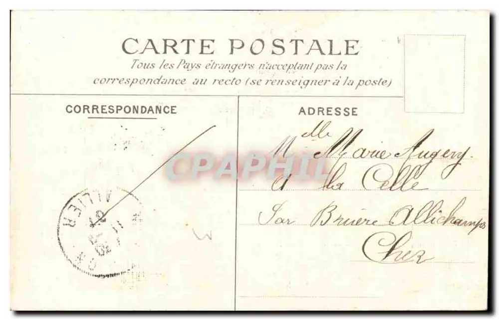 Néris-les-Bains — Das Neue Casino — Verleger Albert M. - Rückseite