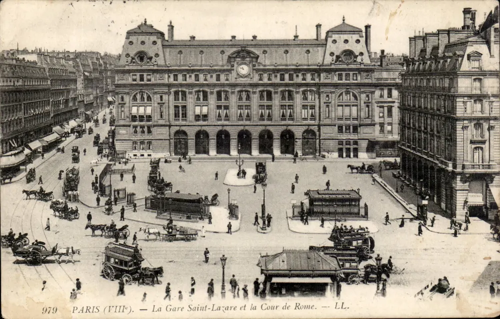 Paris (VIIIe) — Bahnhof Saint-Lazare und Cour de Rome — LL. - Vorderseite