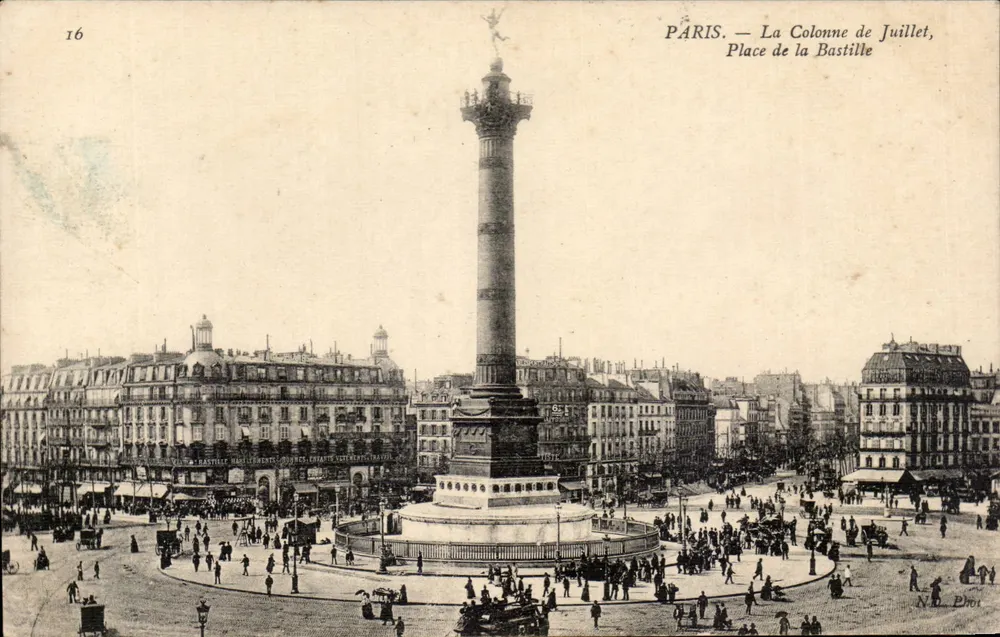 Paris — Die July-Säule, Place de la Bastille — N. Dior - Vorderseite
