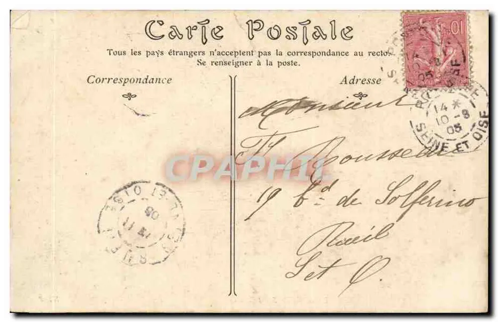 Pontoise — Der Oise an der Île Saint-Martin — ND Phot, n°162 - Rückseite