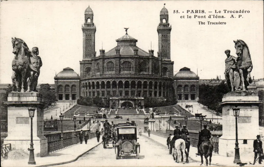 Paris — Das Trocadéro und die Pont d'Iéna — A. P. - Vorderseite