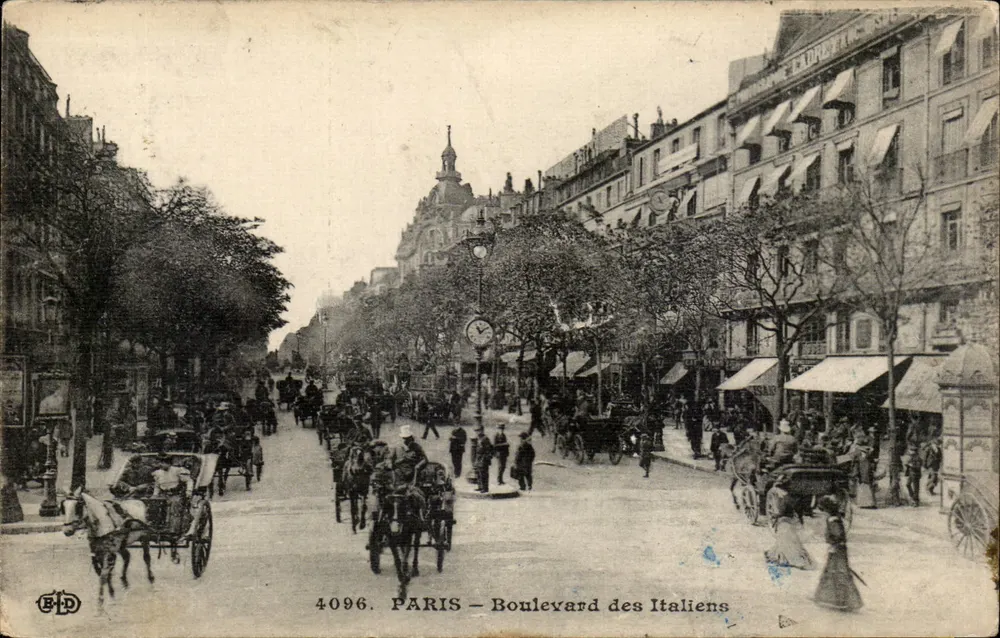 PARIS — Boulevard des Italiens — éditeur B.P.D. n° 4096 - Recto