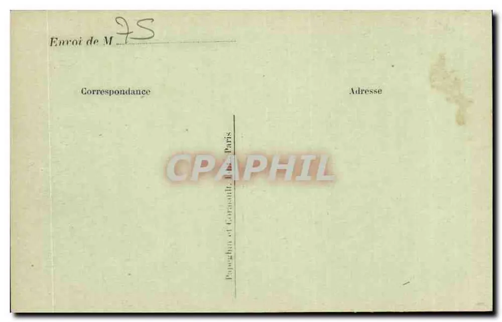 Parijs — De Grafzerk van de Onbekende Soldaat, begraven onder het Triomfboog op 11 november 1920 — A.P. n°490 - Achterkant