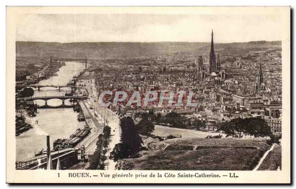 Rouen — Allgemeine Ansicht vom Côte Sainte-Catherine — LL - Vorderseite