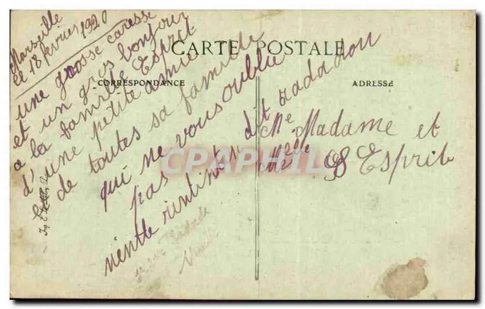 Minhas Amizades — Vista do jardim das Tuileries em Marselha — Editor B.L.D. - Verso