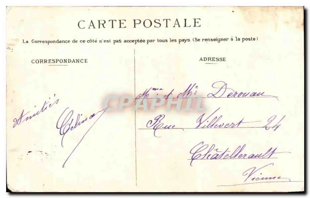 Lourdes — Vista Plana — Lembrança do Cinquentenário (1858-1908) — Edição P. C. - Verso