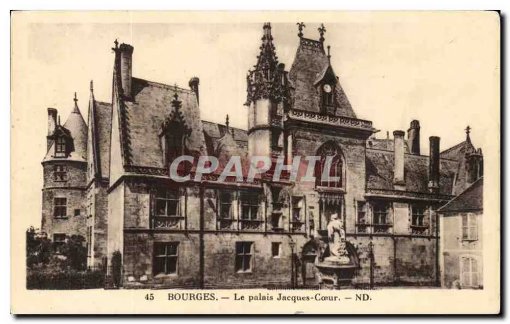 Bourges — O palácio Jacques-Cœur — editor ND, n° 45 - Frente