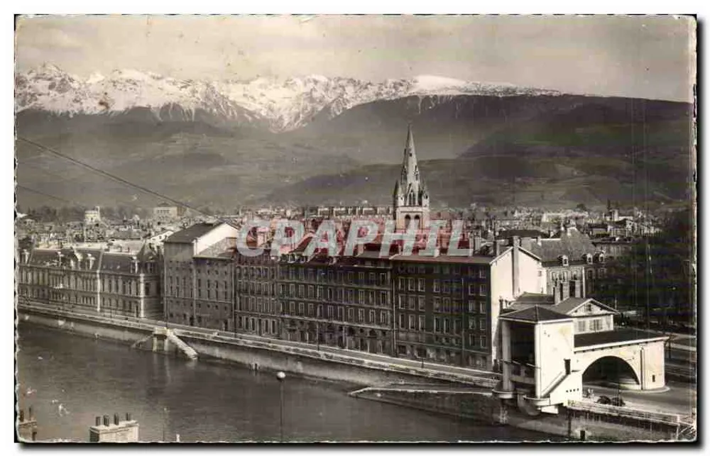 Grenoble - Widok ogólny i Alpy — Wydawnictwo Ennege - Awers