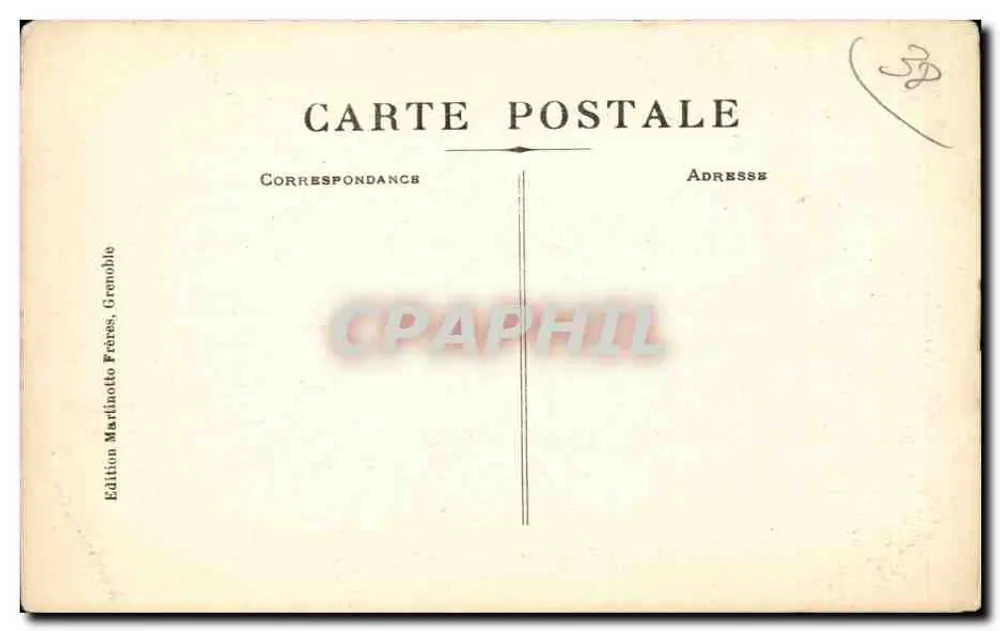 Grenoble — Vista Geral — Edição Martinotto Frères - Verso