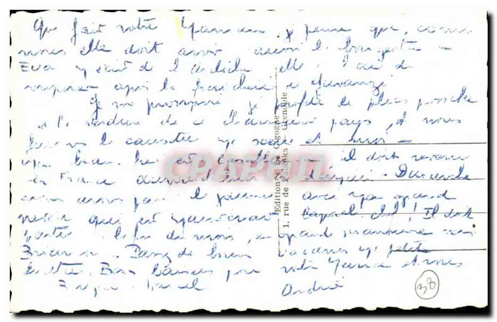 Uriage - A Entrada da Estação — Hotel du Cercle, editor C. G. (n° 362) - Verso