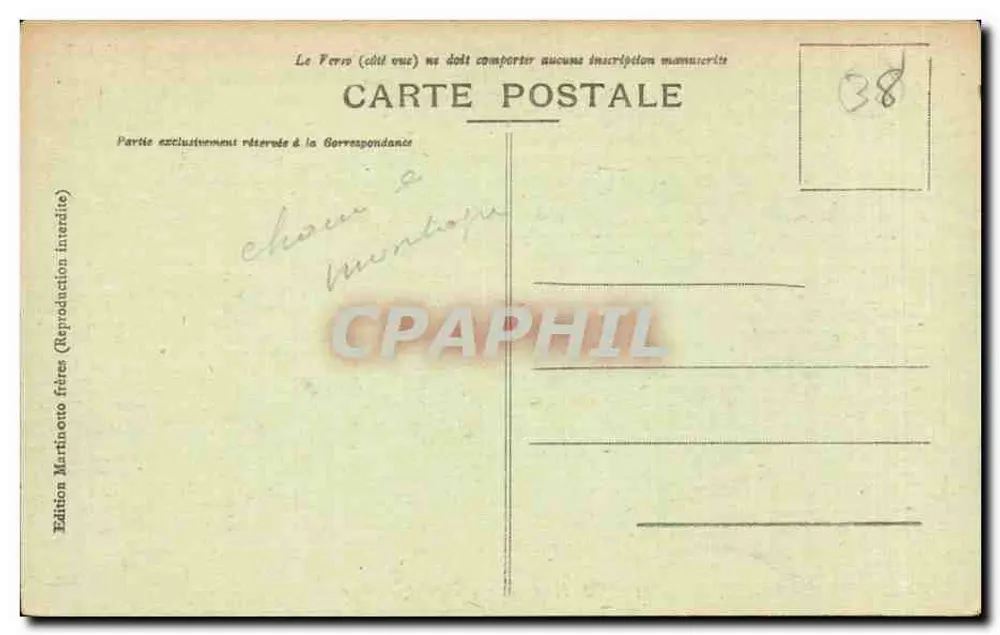 Grenoble - O Isère e as Alpes — Edição Martinono frères - Verso