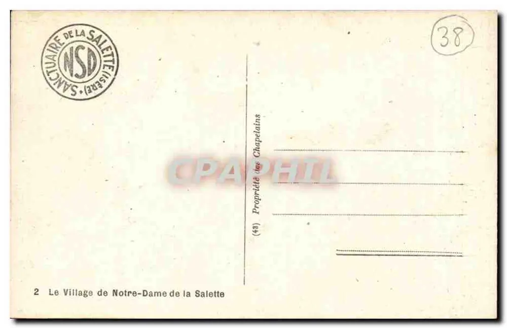 Santuário de Nossa Senhora da Salette — Vista do vilarejo — Editor G. P. C. - Verso