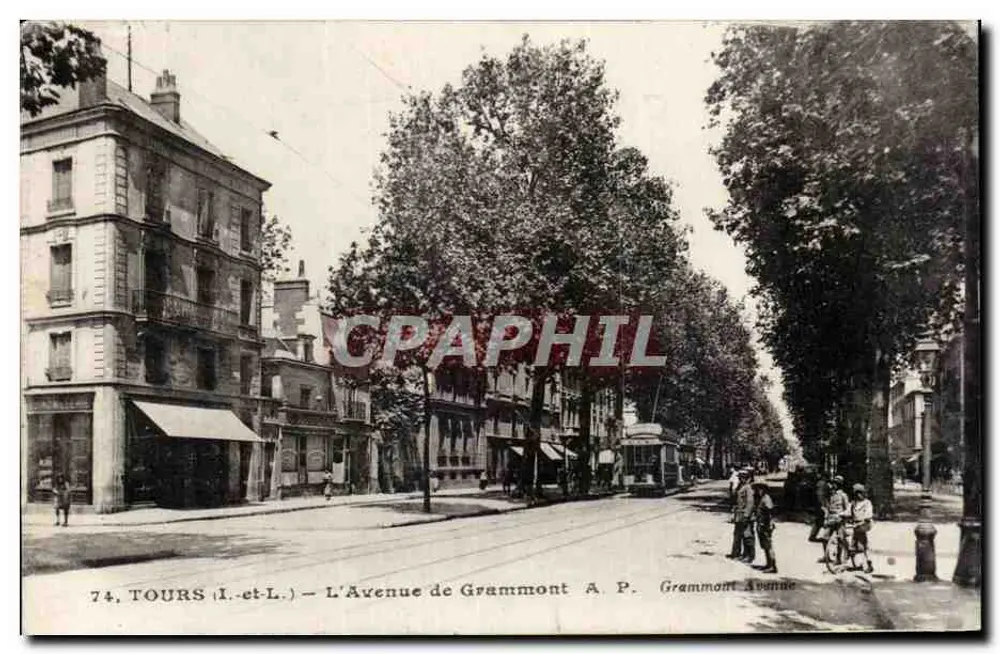 Tours (Indre-et-Loire) — L'Avenue de Grammont — A.P. Grammont Avenue, n°74 - Voorkant