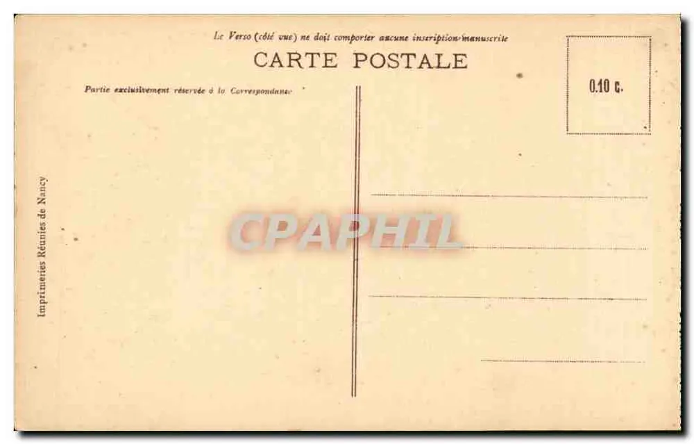 Nancy - Place Stanislas - Grilles en fer forgé, par Jean Lamour - Verso