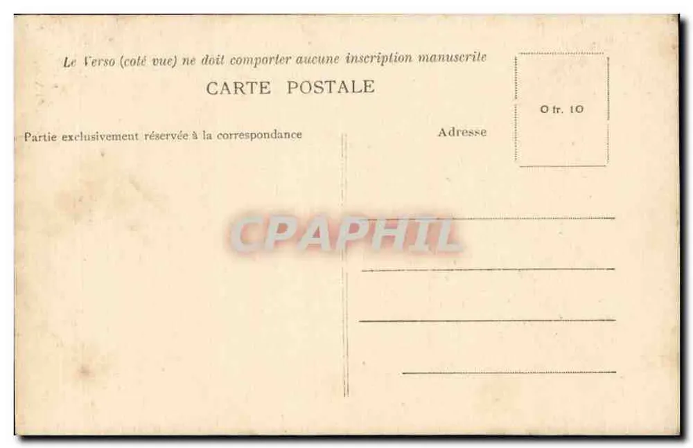 Montargis — Estátua de Mirabeau — editor desconhecido, número de série não visível - Verso