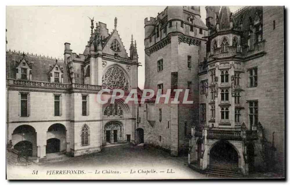 Pierrefonds — O Castelo — A Capela — Edição Varenne, n°51 - Frente