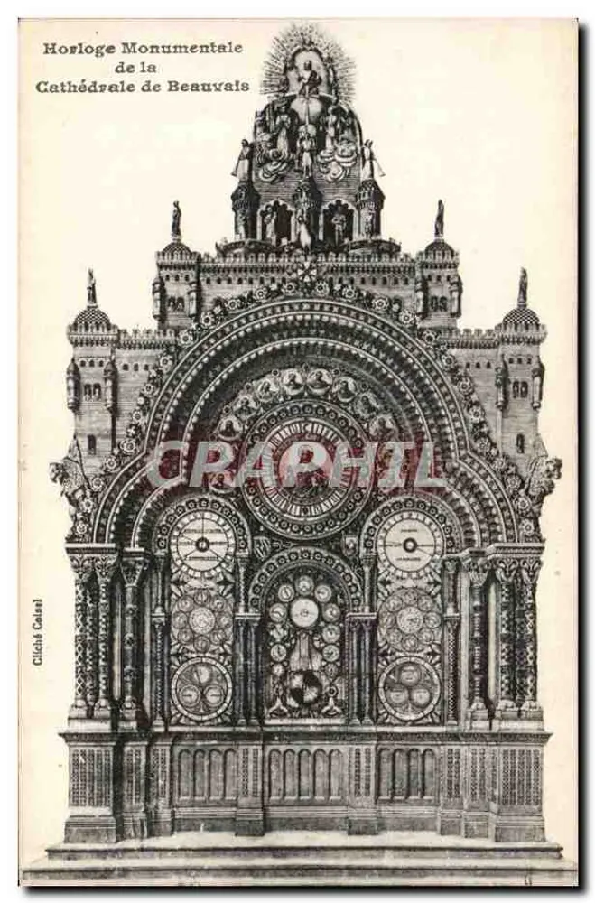 Monumentale Uhr der Kathedrale von Beauvais — Colasal Cliché - Vorderseite