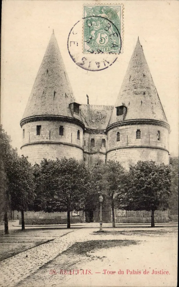 Beauvais — Torre del Palacio de Justicia — Editor no identificado, n° 38 - Anverso