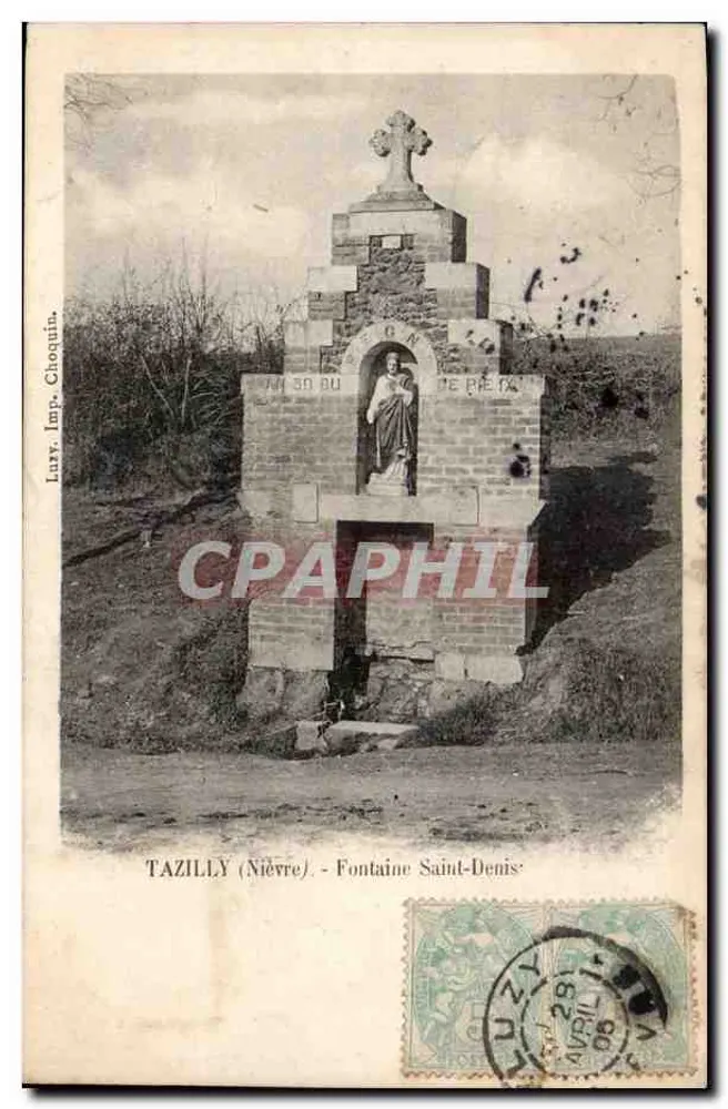 Tazilly (Nièvre) - Fonte de São Denís — Lury, Imp. Choquin - Frente