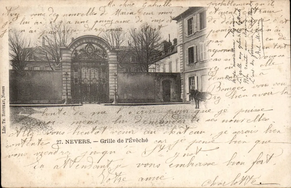 Nevers — Grade do Bispo — Libr. Th. Roppeau, Nevers, n°27 - Frente